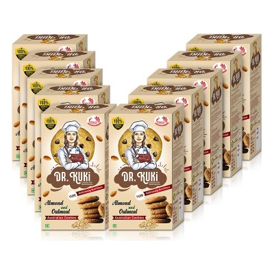 Dr.Kuki Almond & Oatmeal Multivitamin Cookies [Pack of 10]